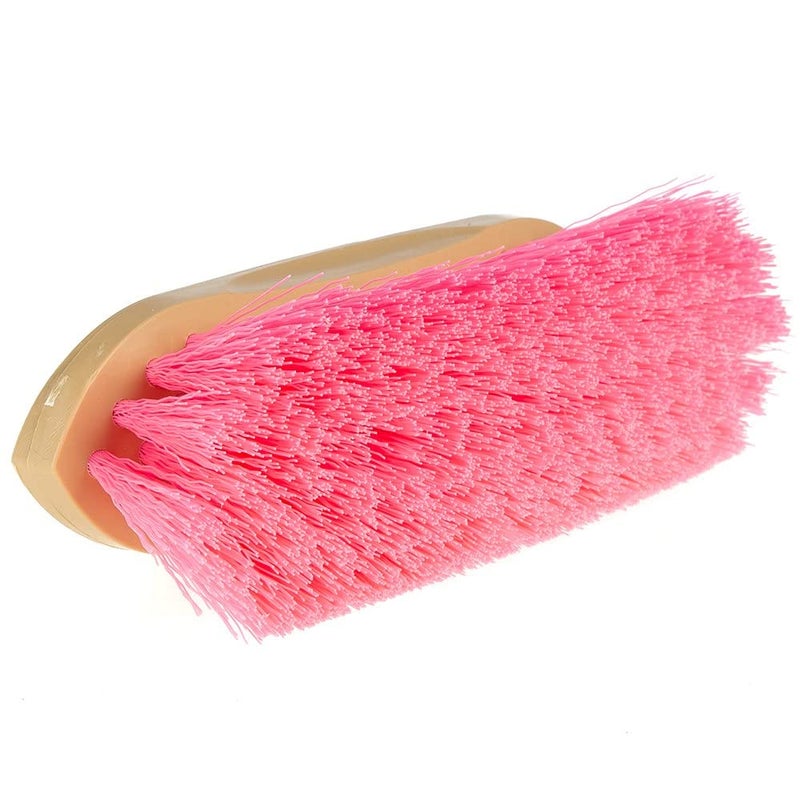 Decker Manufacturing Grip Fit Grooming Horse Brush Hot Pink Synthetic Bristles - Image 2